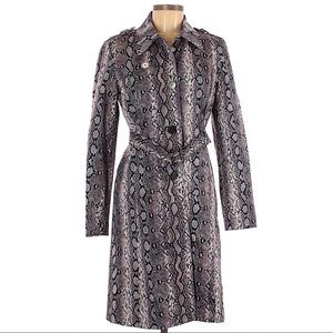 Michael Kors Snake Skin Button Down Trench Coat